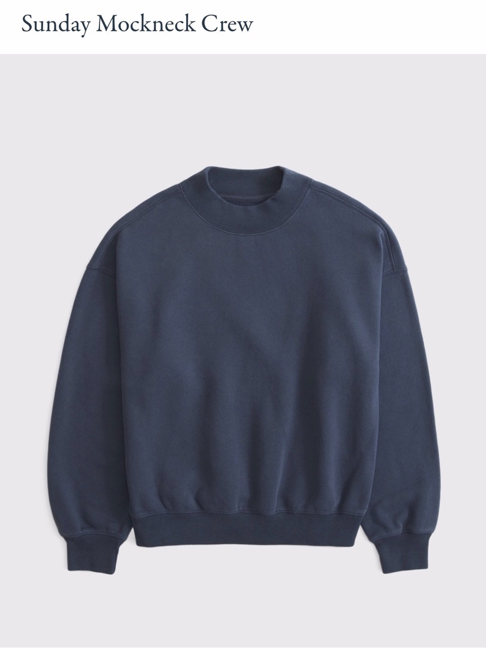 **ISO **Sunday Mockneck Crew Sweater - Sapphire